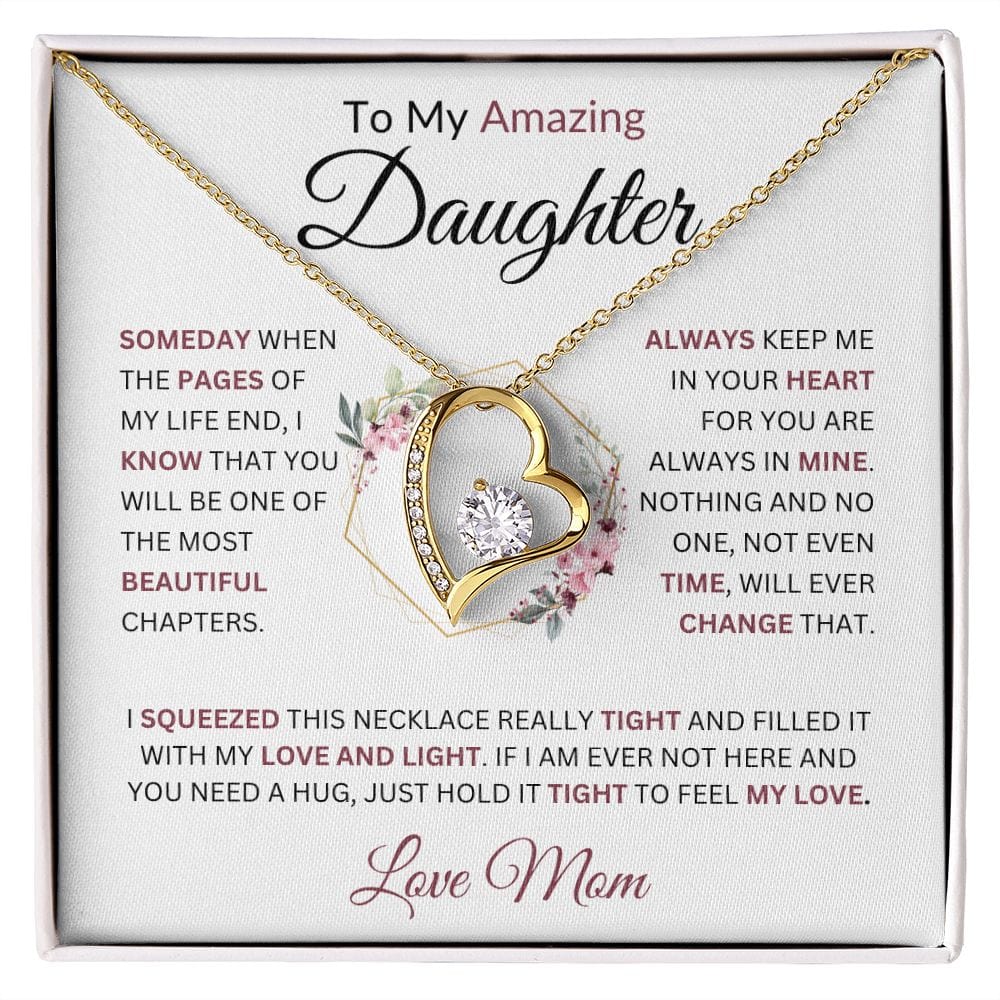 To My Amazing Daughter | Love Mom | Forever Love Necklace