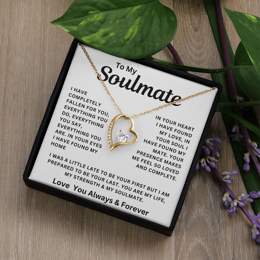 To My Soulmate Completely Fallen For You Forever Love Necklace