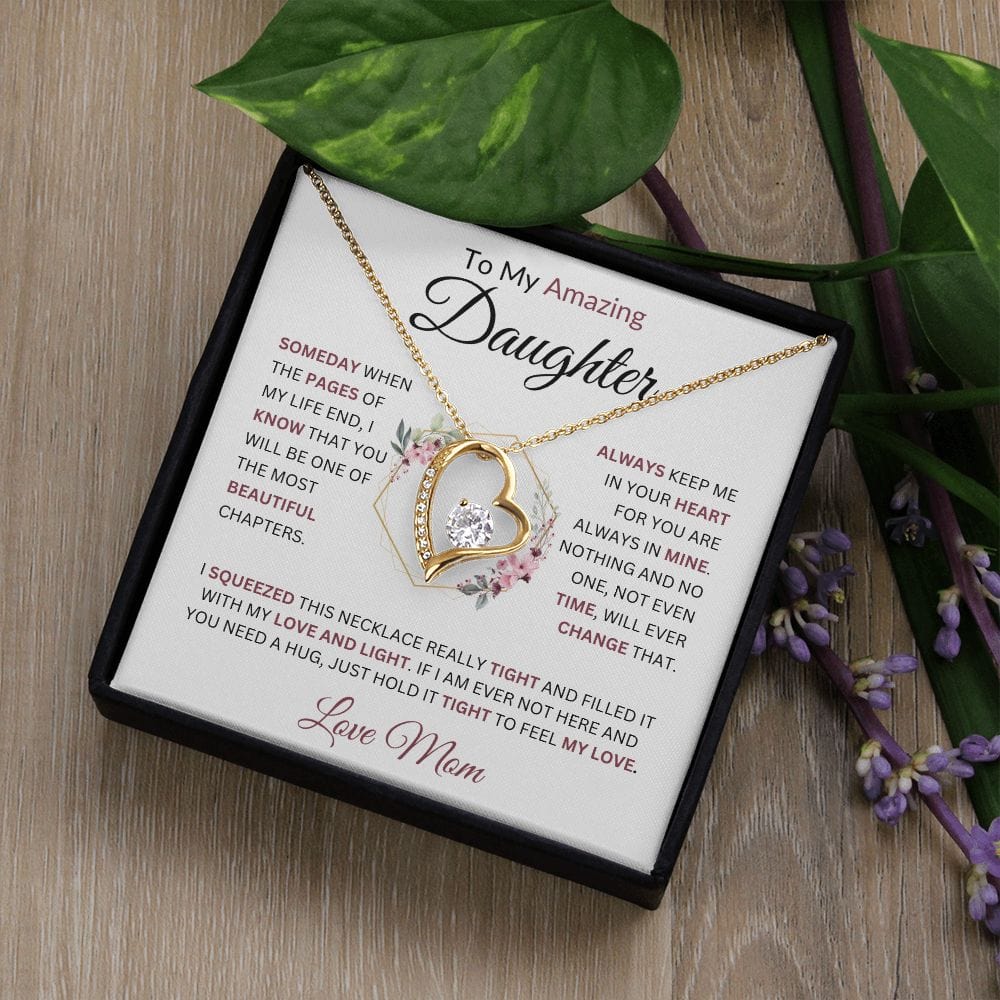 To My Amazing Daughter | Love Mom | Forever Love Necklace