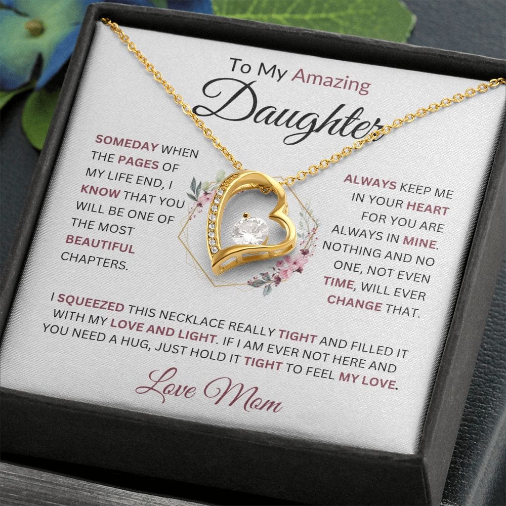 To My Amazing Daughter | Love Mom | Forever Love Necklace